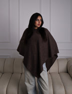 Aurora Cashmere Cape in Brown