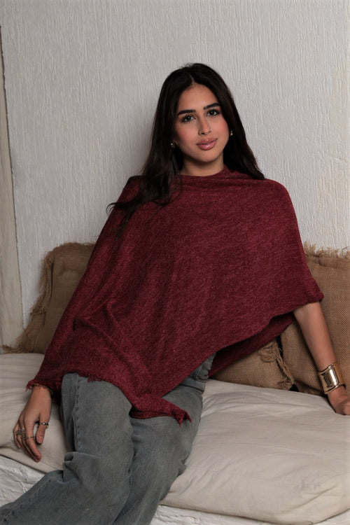 Burgundy Bloom Spring Cape