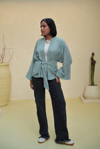 Linen Cardigan with Belt