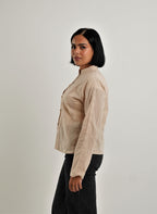 Embroidered Mandarin Shirt - Long Sleeve