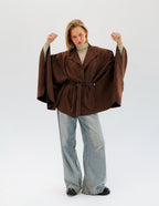 Suede Poncho