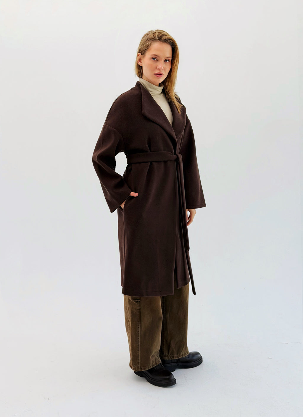 Everyday Long Brown Coat
