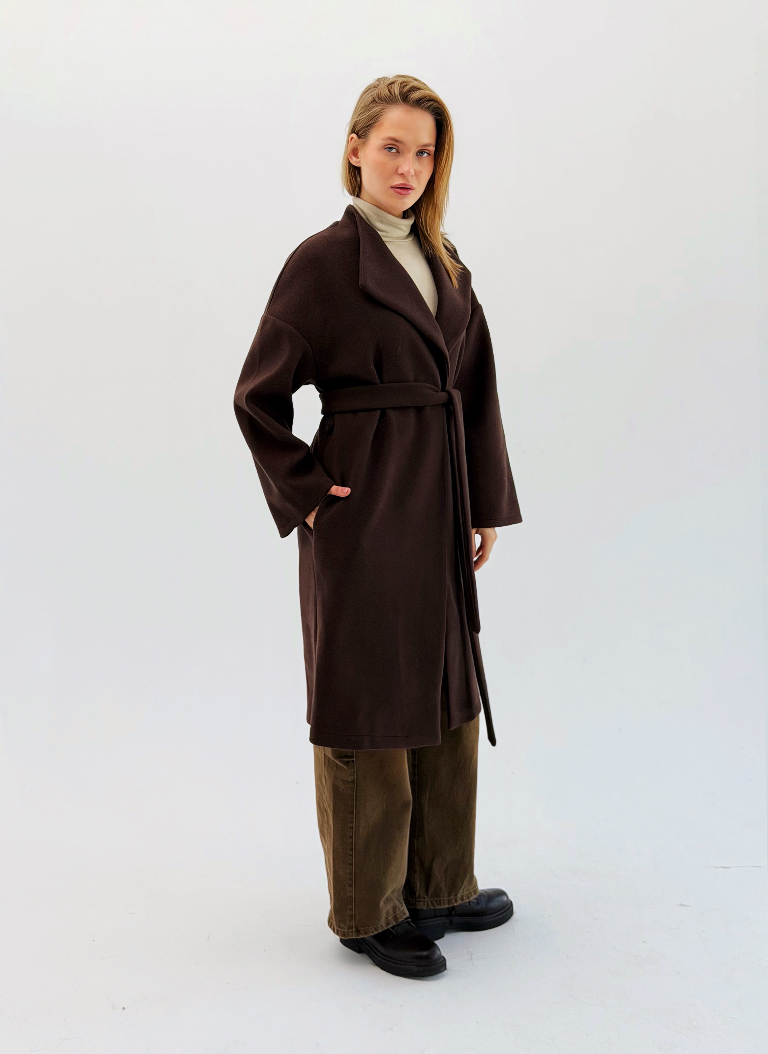 Everyday Long Brown Coat