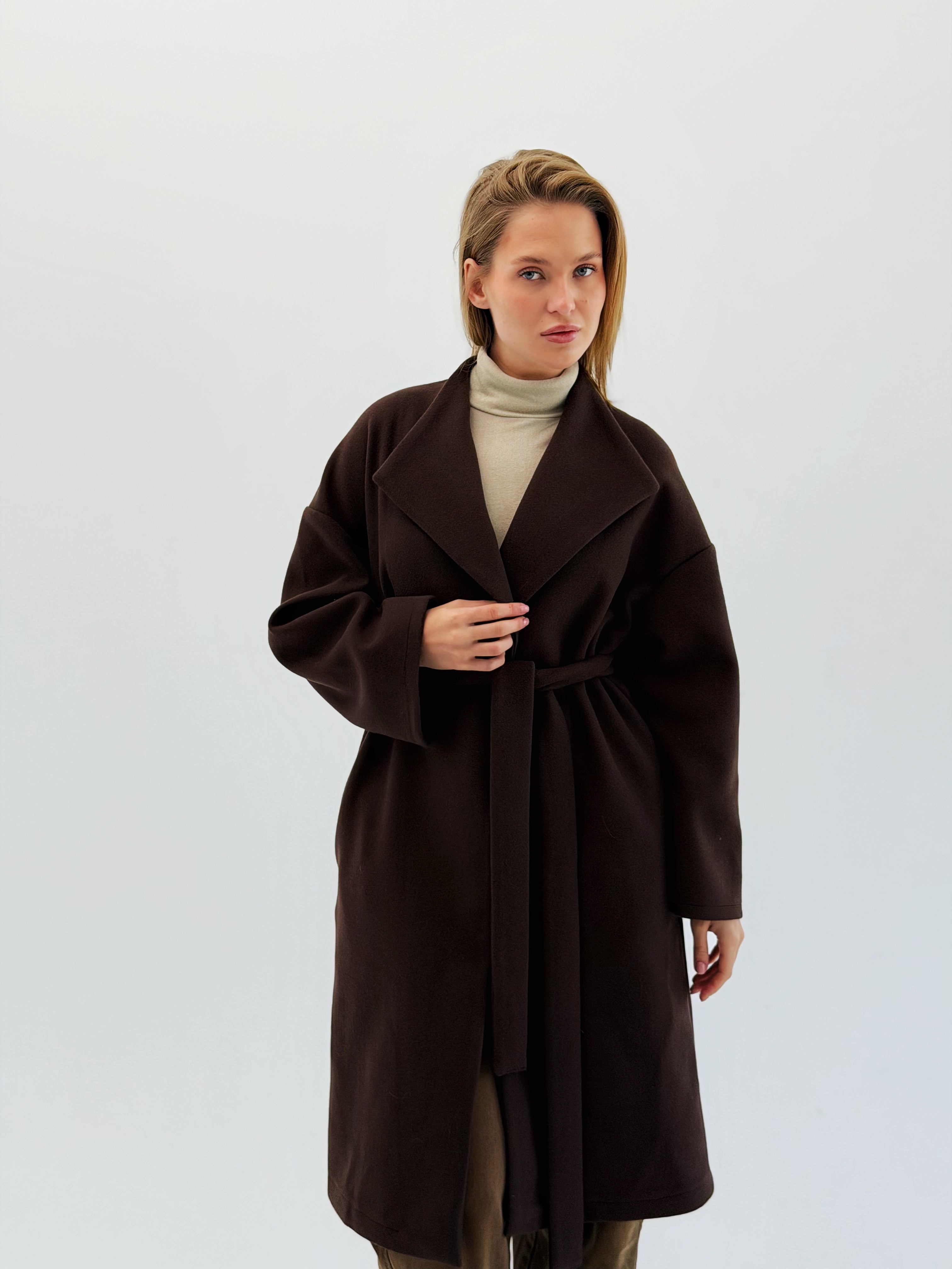 Everyday Long Brown Coat