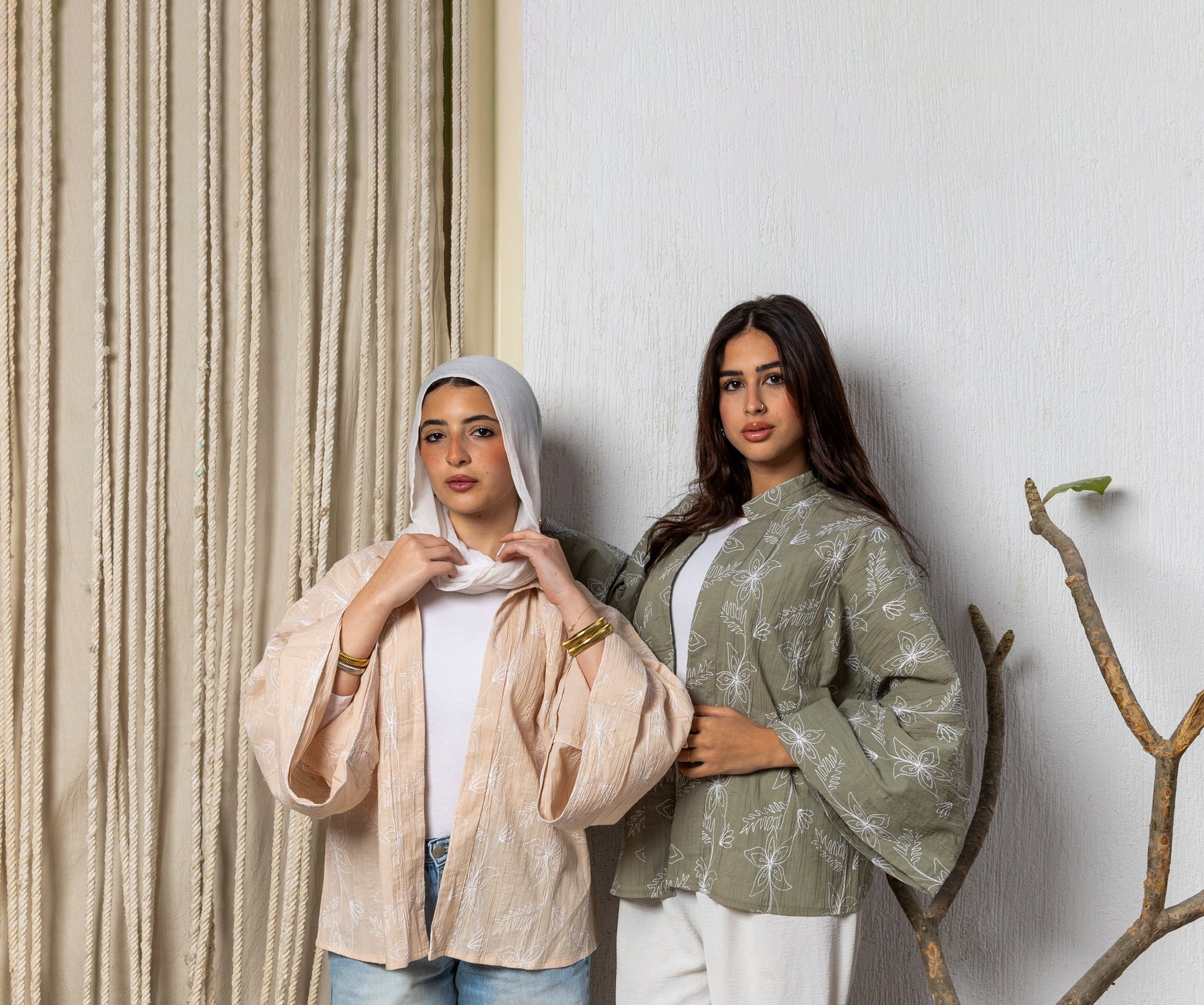 Embroidered Cotton Kimono