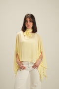 Luna Chiffon Poncho with Scarf Belt