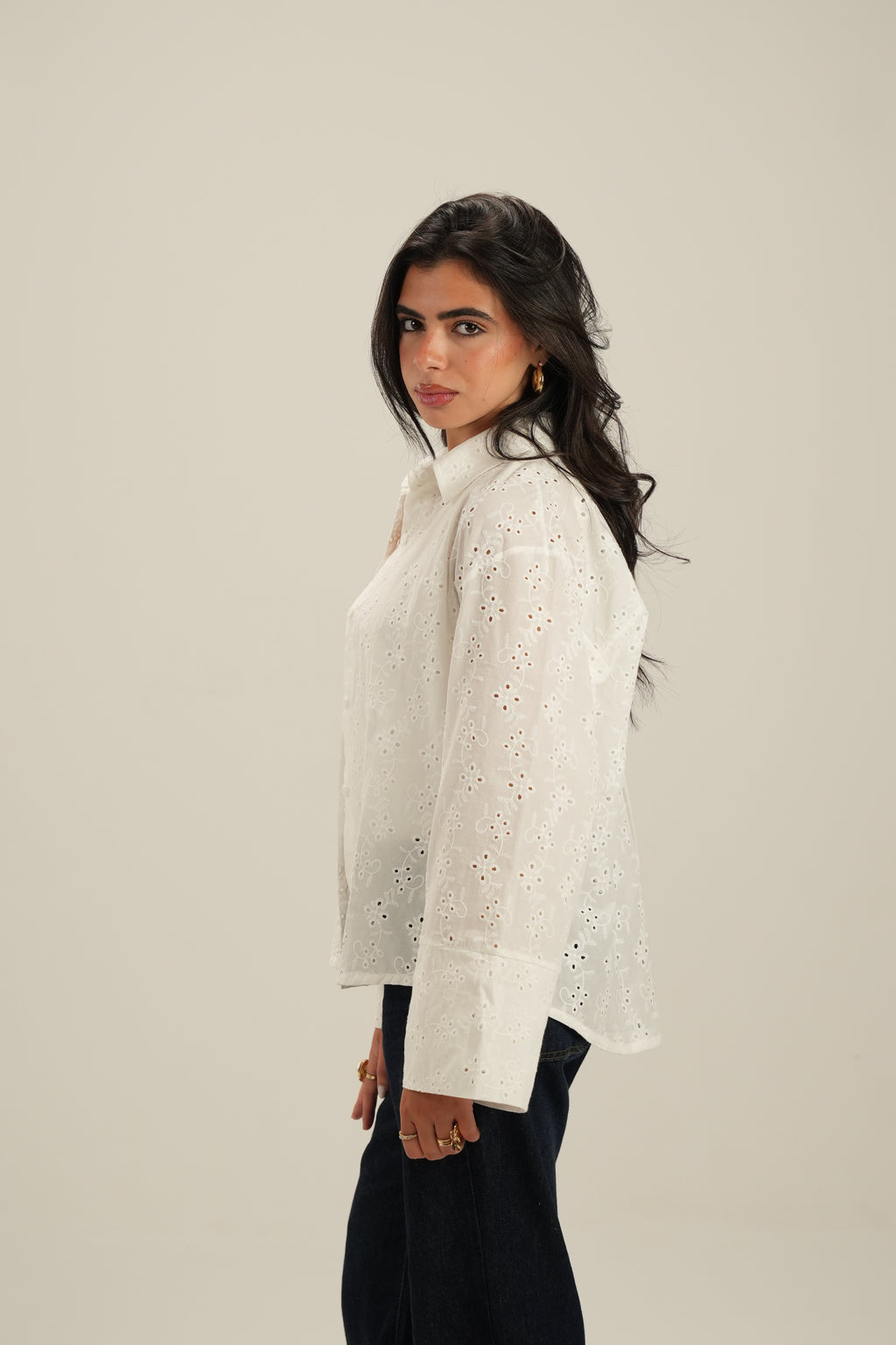 Everyday Embroidered Shirt - White