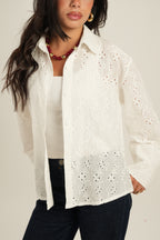 Everyday Embroidered Shirt - White