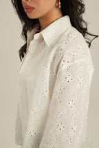 Everyday Embroidered Shirt - White