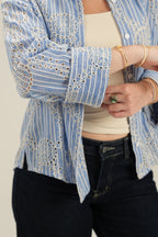 Everyday Embroidered Shirt - Blue