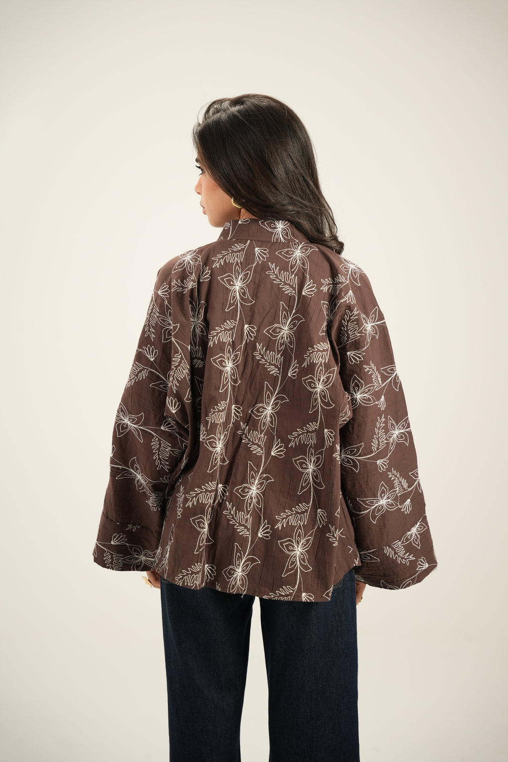 Embroidered Cotton Kimono