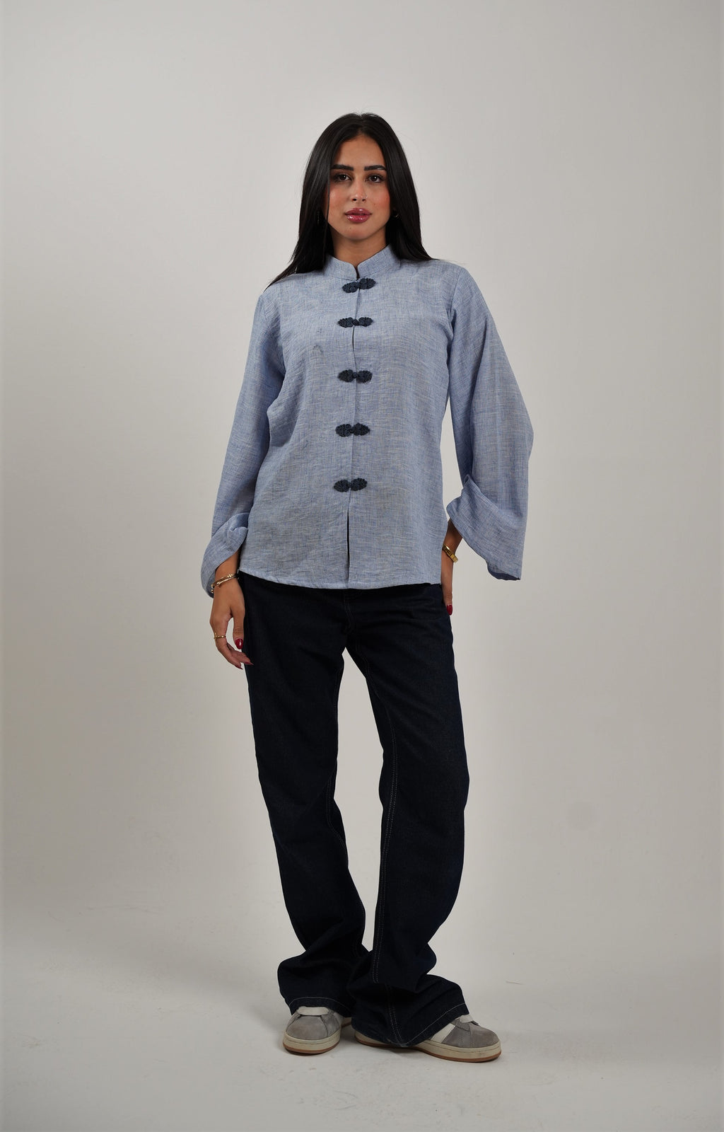 Mandarin Linen Shirt