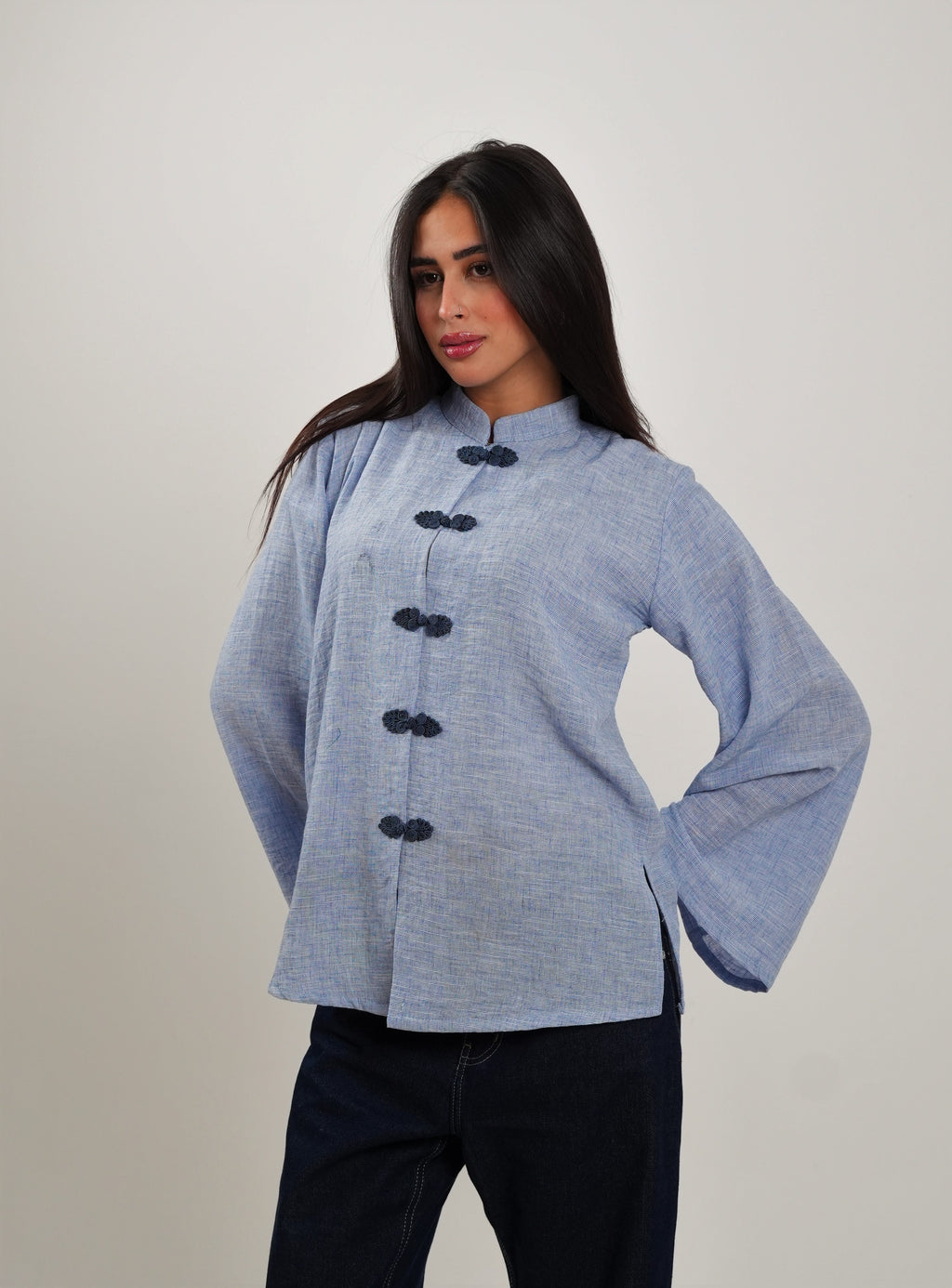 Mandarin Linen Shirt