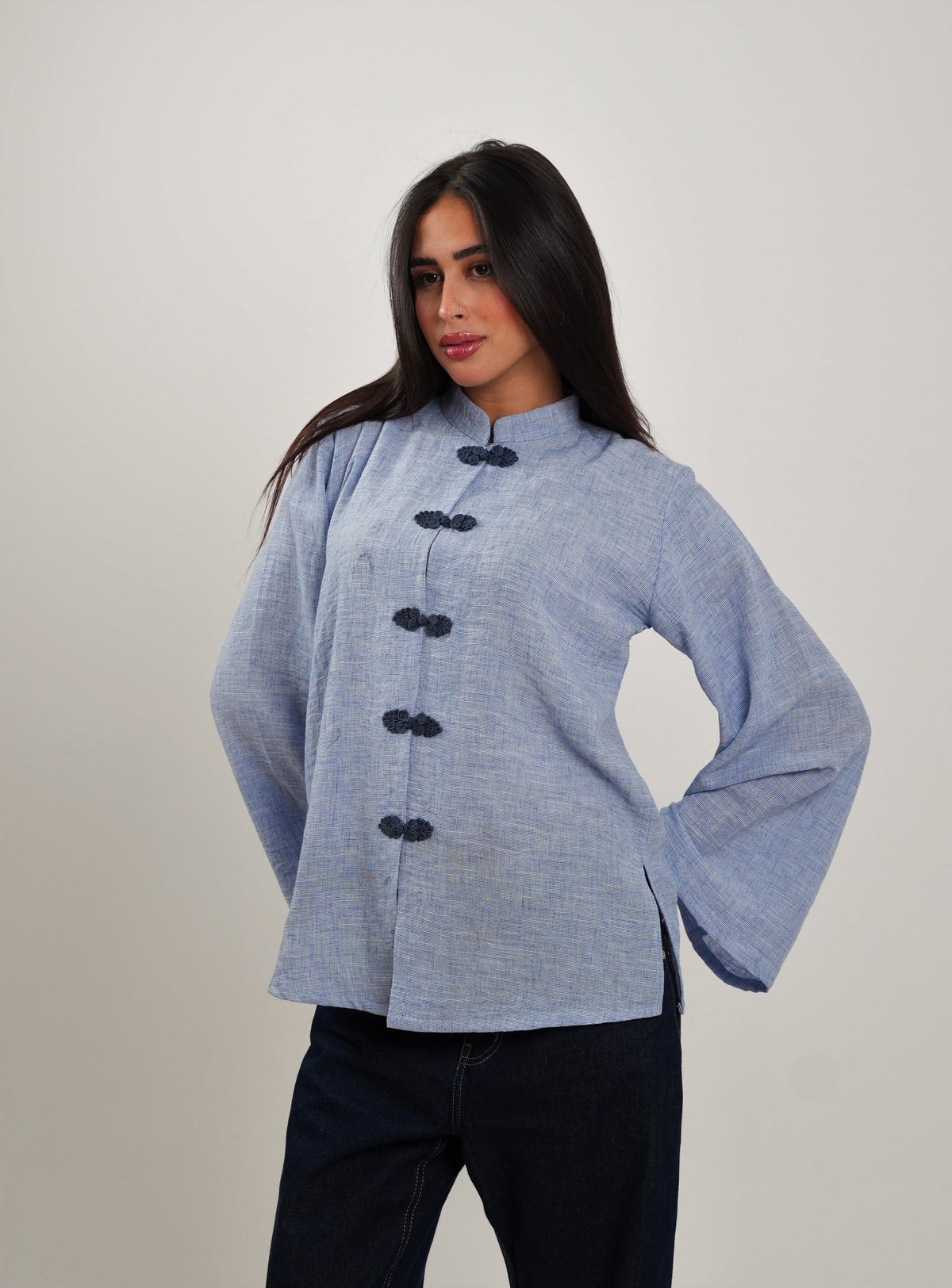 Mandarin Linen Shirt