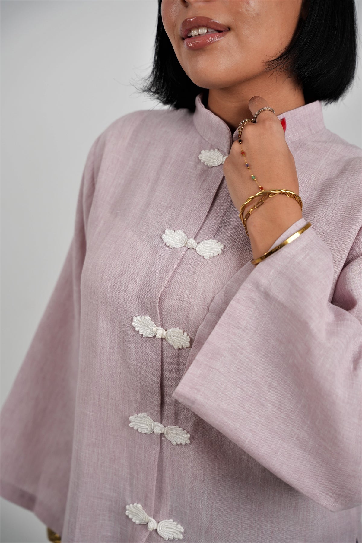 Mandarin Linen Shirt
