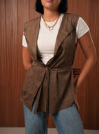 Suede Sculpt Vest