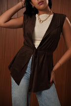 Suede Sculpt Vest