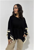 V-Haze Poncho With Fringes