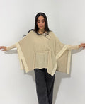 V-Haze Poncho With Fringes