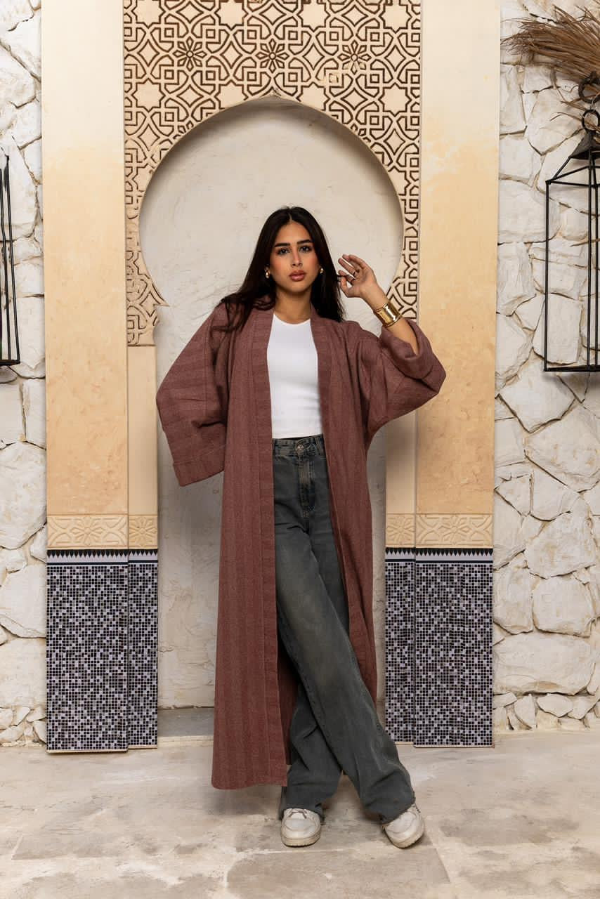 Crimson Wool Kaftan