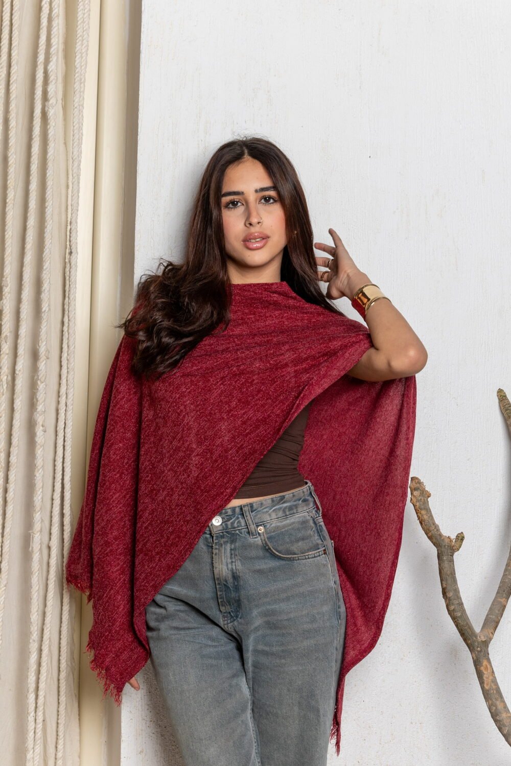 Burgundy Bloom Cape - Image 4