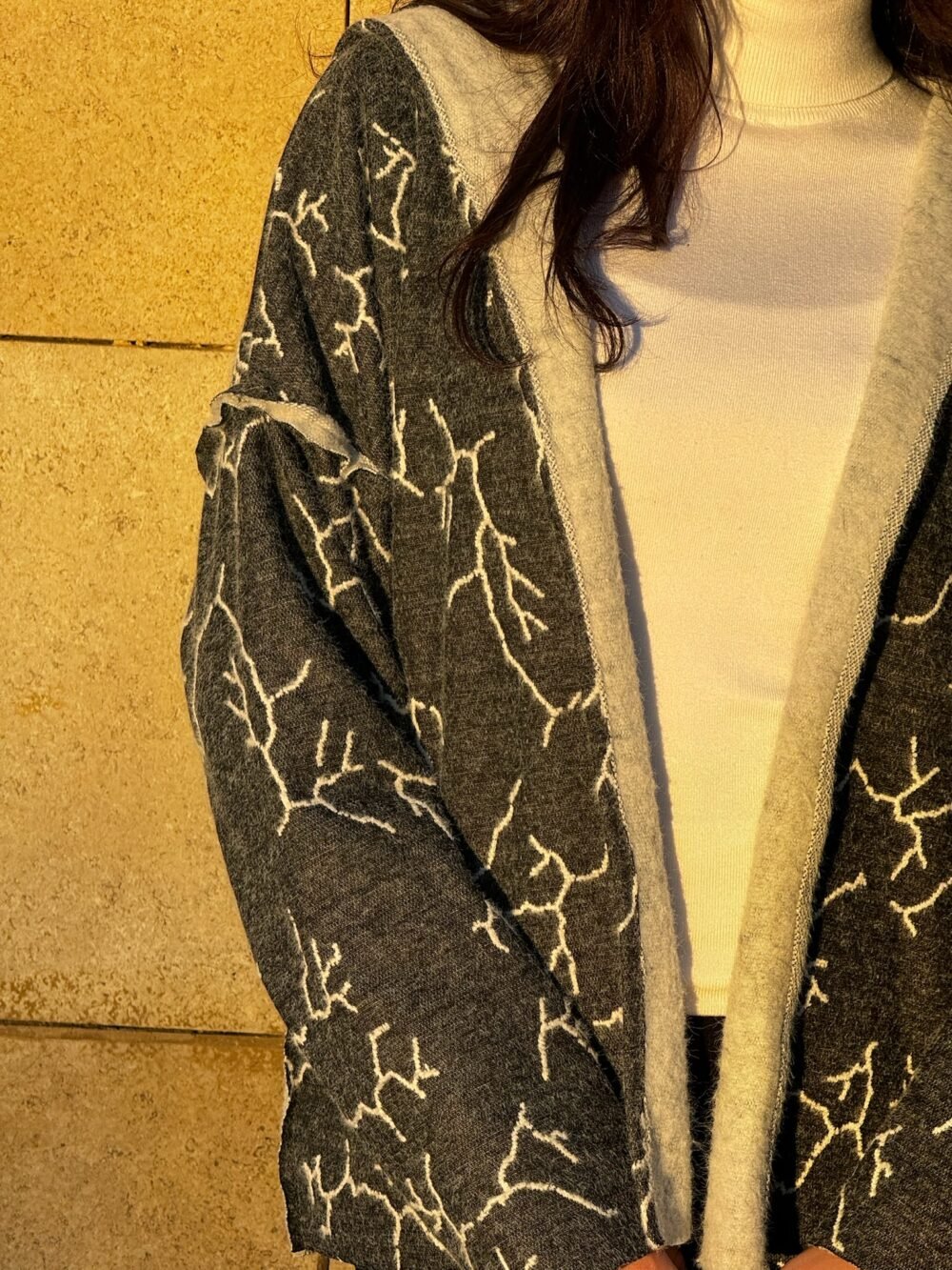Grey Wool Jacket - Short - Image 2