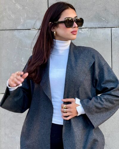 Grey Wool Jacket- Long
