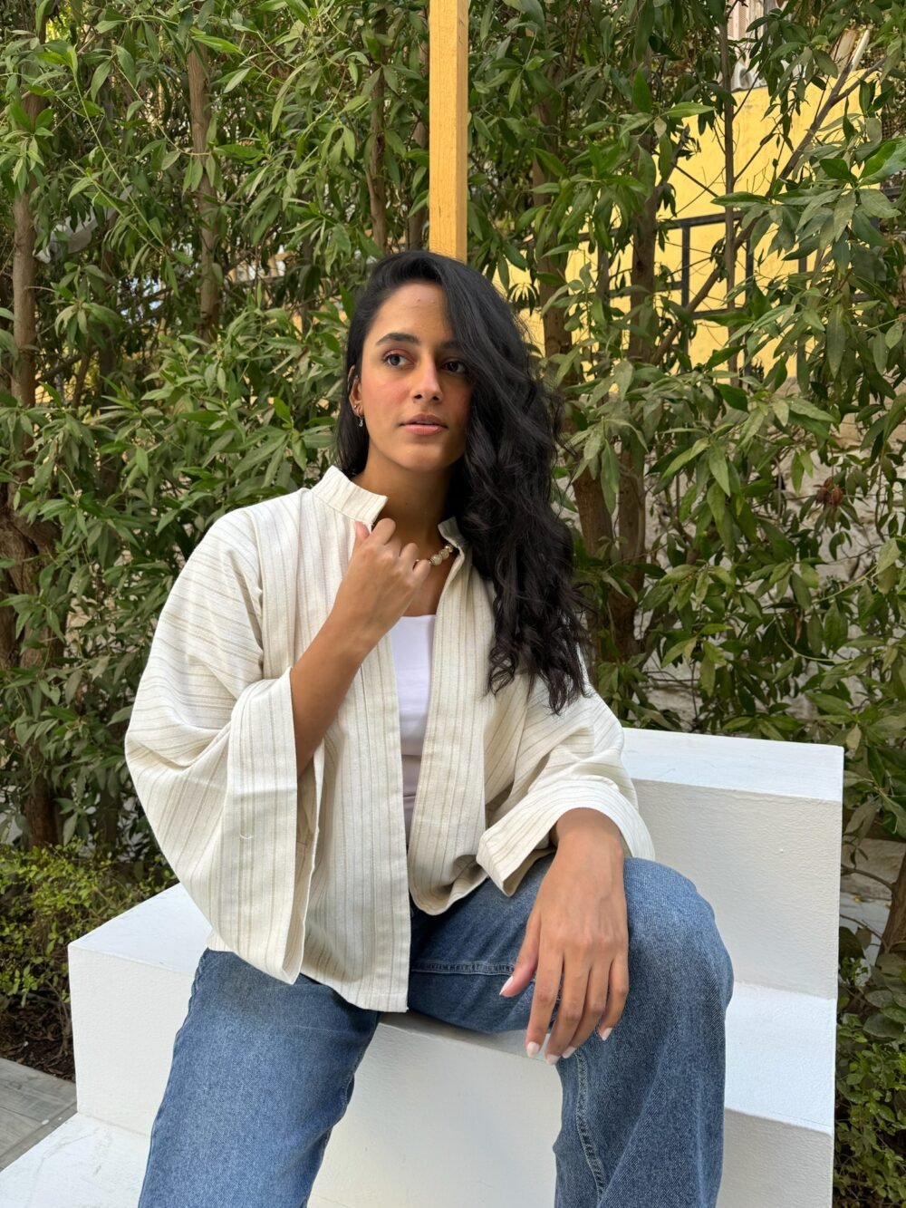 Linen Kimono Striped