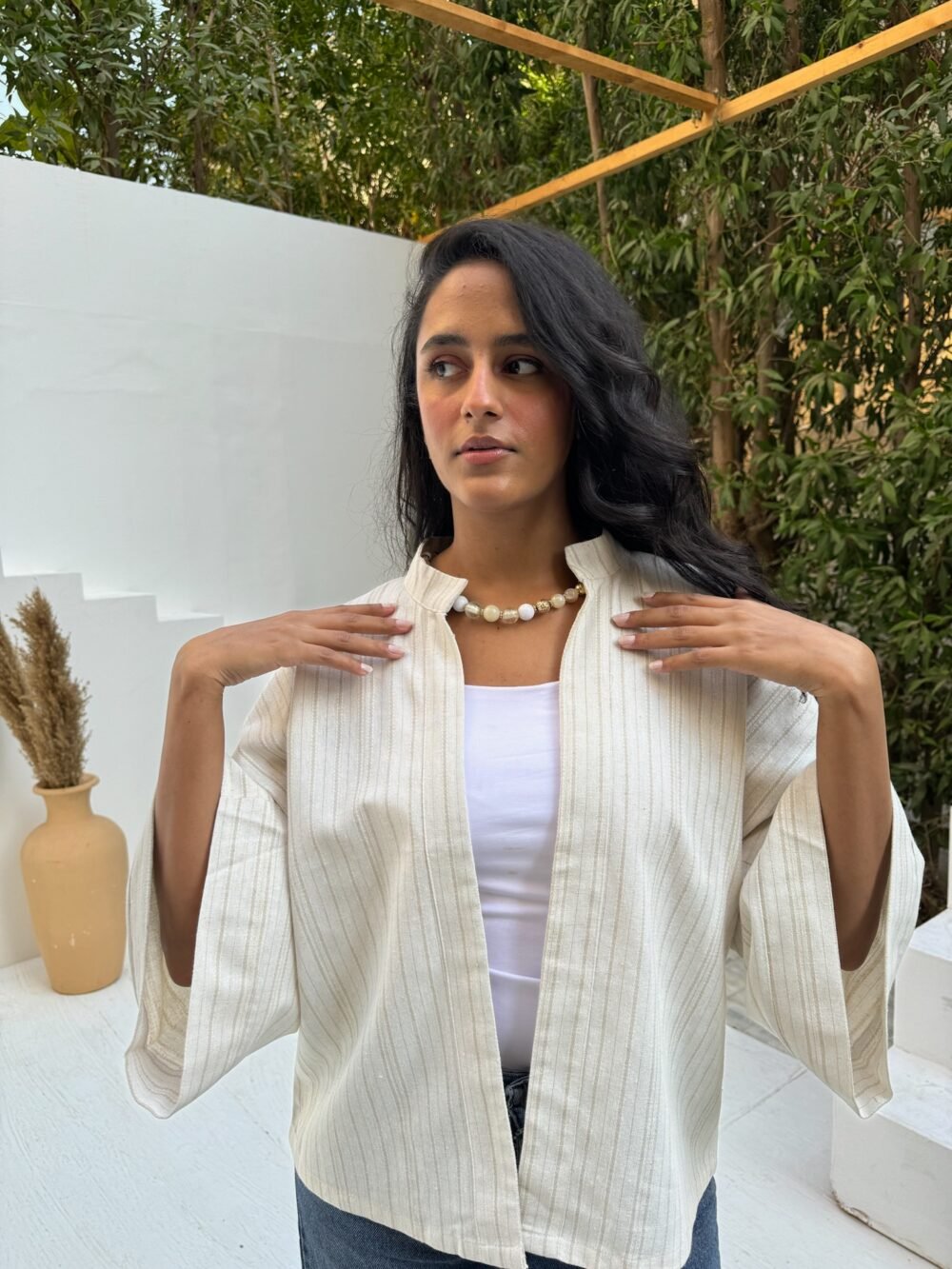 Linen Kimono Striped - Image 2