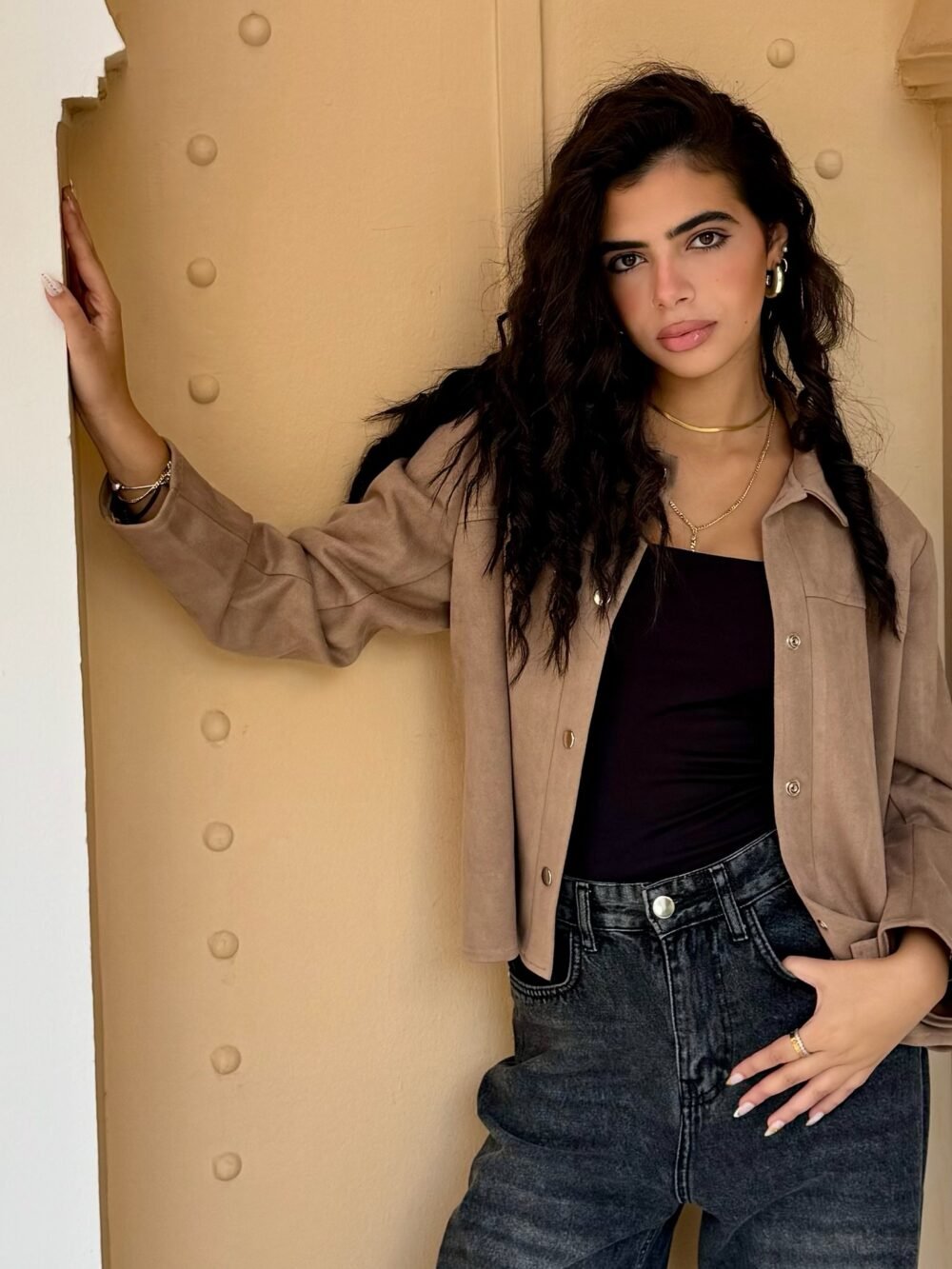 Beige Suede Jacket - Image 3
