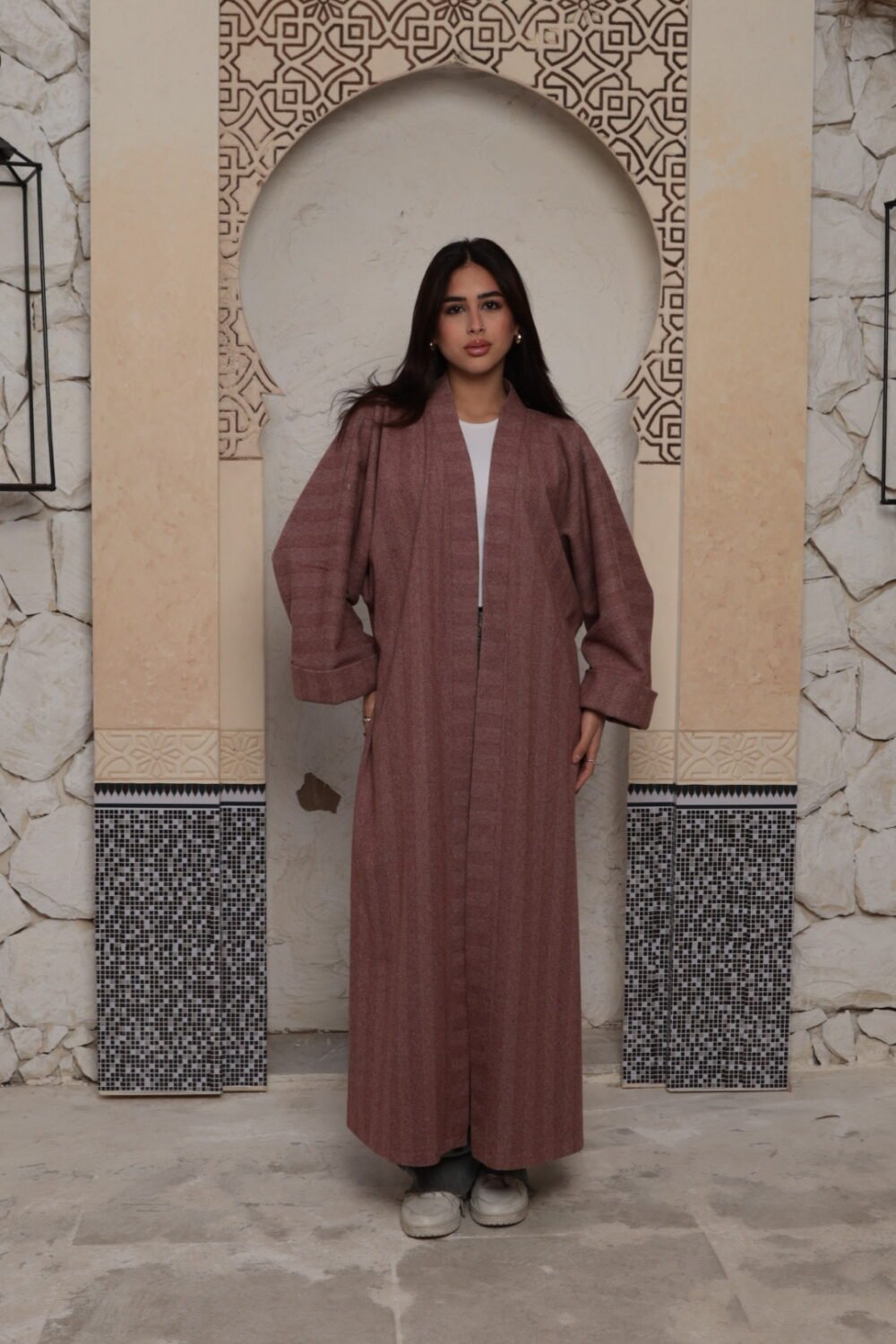 Crimson Wool Kaftan - Image 3