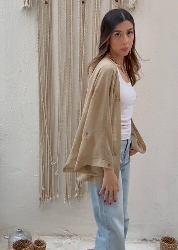 Gold Silhouettes Kimono