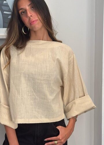 Soléa Long Sleeve linen Top