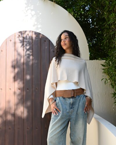 Aurora Cape in Soft Beige