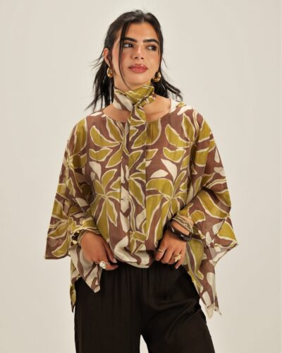 Elara Summer Poncho Printed